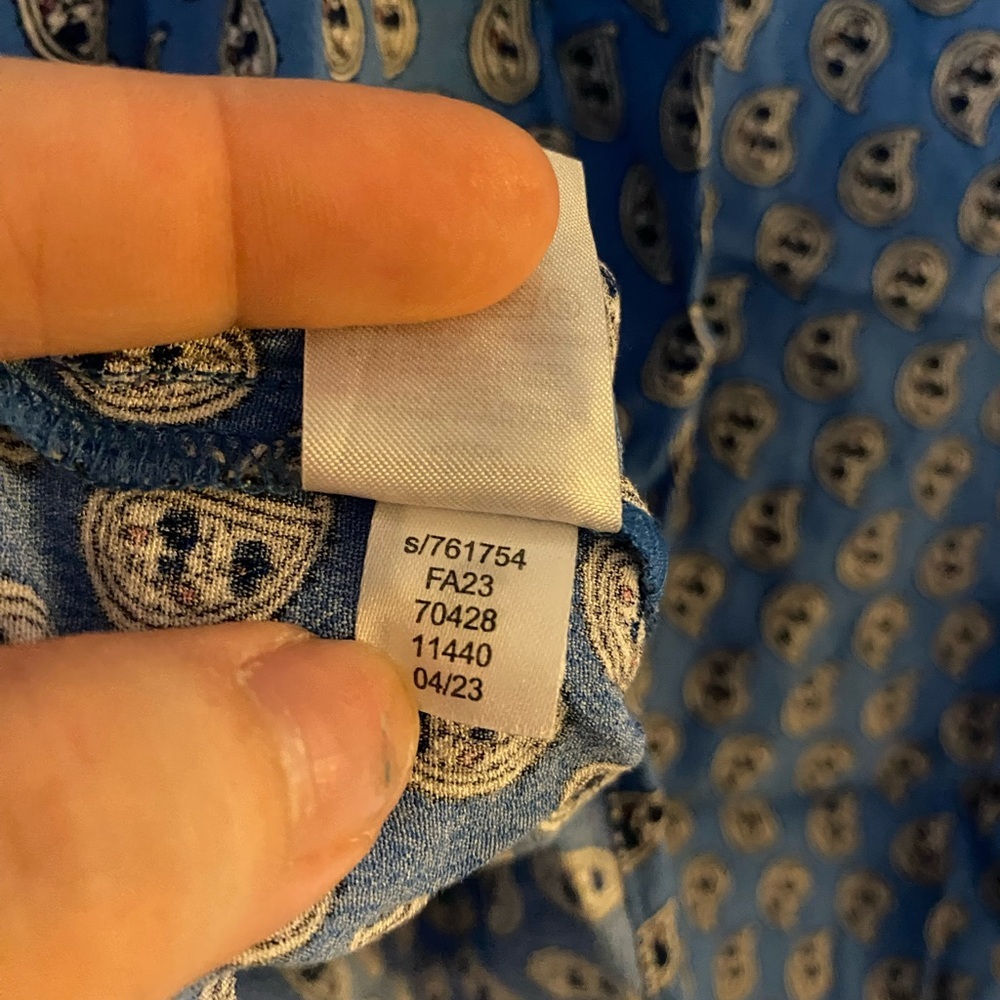 Loft Paisley Ruffle Button Blouse in Blue - Picture 10 of 12